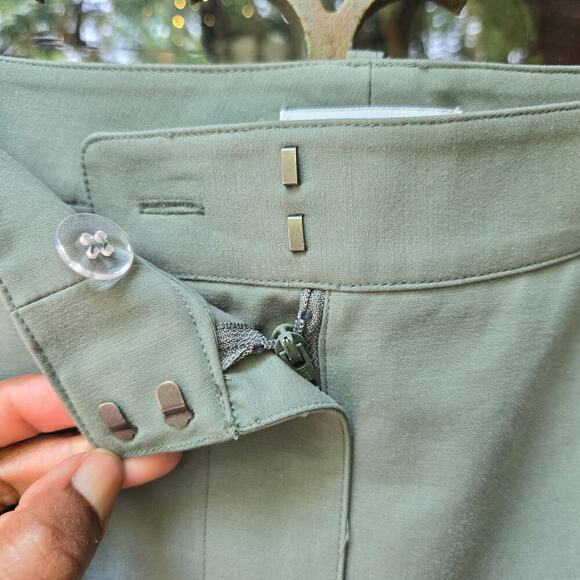 NWOT Nordstrom Womens Green Wide-Leg Cargo Pants 10 Stretch Utility Gorpcore - Picture 4 of 11